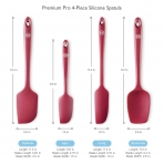 LDIRECTOR Silikon Spatula Seti Krmz ( 4 adet)