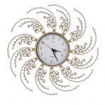 Meida Metal Kristal Dekoratif Duvar Saati