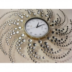 Meida Metal Kristal Dekoratif Duvar Saati