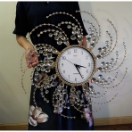 Meida Metal Kristal Dekoratif Duvar Saati