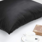 NTBAY �peksi Saten Yast�k K�l�f� (2 Adet) (Siyah)