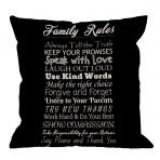 HGOD DESIGNS Aile Kurallar Dekoratif Yastk Klf