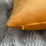 MIULEE Dekoratif Kadife 45x45cm Hardal Yastk Klf (2 Adet)