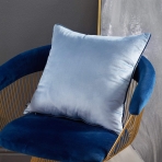 JURANJO Dekoratif 45x45cm A��k Mavi Kadife Yast�k K�l�f� (2 Adet)