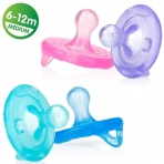 Nuby %100 Doal Silikon Emzik (6-12 Ay)(2 Adet)