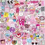 POP STICKER Pembe Sticker kartma (102 Adet)
