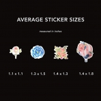 Navy Peony iek Sticker kartma (38 Adet)
