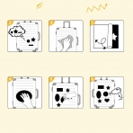 ShuGuoTu Galaxy Sticker ��kartma (100 Adet)
