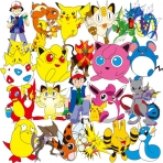 Homyu Pokemon Sticker kartma (60 Adet)