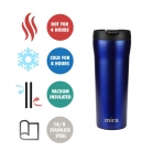 MIRA Paslanmaz �elik Yal�t�ml� Kupa Termos (Mavi) (470ml)