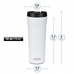 MIRA Paslanmaz �elik Yal�t�ml� Termos (Beyaz) (470ml)