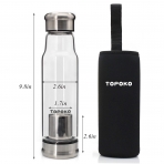 TOPOKO Cam Demlikli ie (550ml) (Siyah)