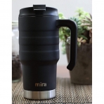 MIRA Paslanmaz �elik Yal�t�ml� Kupa Termos (Siyah) (590ml)