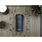 MIRA Paslanmaz �elik Yal�t�ml� Termos (Gri/Siyah) (350ml)