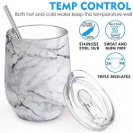 Markline Paslanmaz �elik �arap Barda�� (350ml)(Beyaz Mermer)