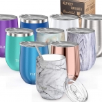 Markline Paslanmaz �elik �arap Barda�� (350ml)(Beyaz Mermer)