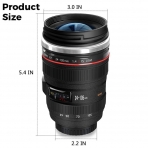 Camera Lens Coffee Mug,Stainless Steel Insulated Cup