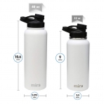 MIRA Paslanmaz elik Yaltml Termos (Beyaz) (1180mL)