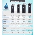 HYDRO CELL Paslanmaz elik Matara (1180ml) (siyah)