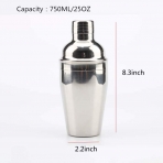 Eogro Paslanmaz elik Kokteyl Shaker Set