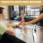 Eogro Paslanmaz elik Kokteyl Shaker Set
