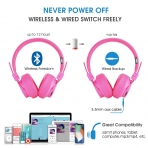 NIAtech Bluetooth Kulak st Kulaklk (Pembe)