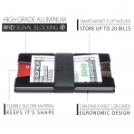 ROCO Minimalist Alminyum nce RFID Engellemeli Kartlk (Siyah)
