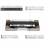 ROCO Minimalist Alminyum nce RFID Engellemeli Kartlk (Kahve)