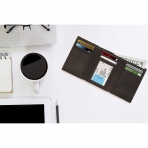 AD Katlanabilir RFID Engellenemeli Kartlk (Kahve)