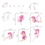decalmile Pembe Peri Duvar Sticker