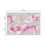 decalmile Pembe Peri Duvar Sticker