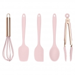 Cook With Color Mutfak Gereleri Seti (5 Para)(Pembe/Gold)