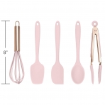 Cook With Color Mutfak Gereleri Seti (5 Para)(Pembe/Gold)