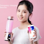 FJJ Meyve Suyu Yap�c� Blender Termos (Pembe)