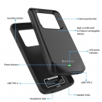 PunkCase Galaxy S9 Plus Bataryal Klf (5000mAh)-Black