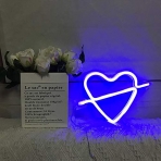 QiaoFei Kalp LED Tabela (Mavi)