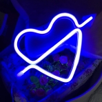 QiaoFei Kalp LED Tabela (Mavi)