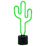 Amped And Co Cactus Neon Desk Light, Real Neon, Green, Large 16.5 x