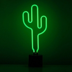 Amped And Co Cactus Neon Desk Light, Real Neon, Green, Large 16.5 x