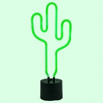 Amped And Co Cactus Neon Desk Light, Real Neon, Green, Large 16.5 x