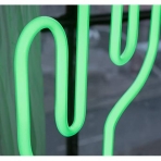 Amped And Co Cactus Neon Desk Light, Real Neon, Green, Large 16.5 x