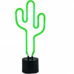 Amped And Co Cactus Neon Desk Light, Real Neon, Green, Large 16.5 x