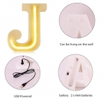 Auelife LED Marquee Letter Lights Sign, J Harfi Led I��k