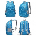 BLUEFAIRY Okul Srt antas (Mavi ilek Desenli)
