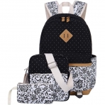 BLUBOON ocuk Okul Srt antas Set(Siyah iekli)