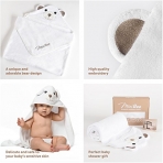 MINIBOO Yumu�ak Organik Bambu Bebek Banyo Havlusu