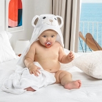 MINIBOO Yumu�ak Organik Bambu Bebek Banyo Havlusu