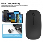 Pasonomi 2.4G Slim Mute Silent Click Wireless Mouse