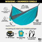 Wise Owl Outfitters Tanabilir Kamp Hamak (Ak Mavi)