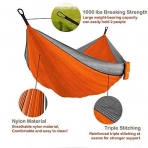 MalloMe Double Ta��nabilir Hamak (Turuncu/Gri)